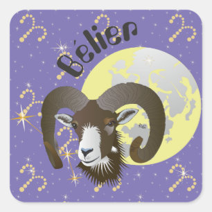 Bélier 21 mars au 20 avril Autocollants Square Sticker