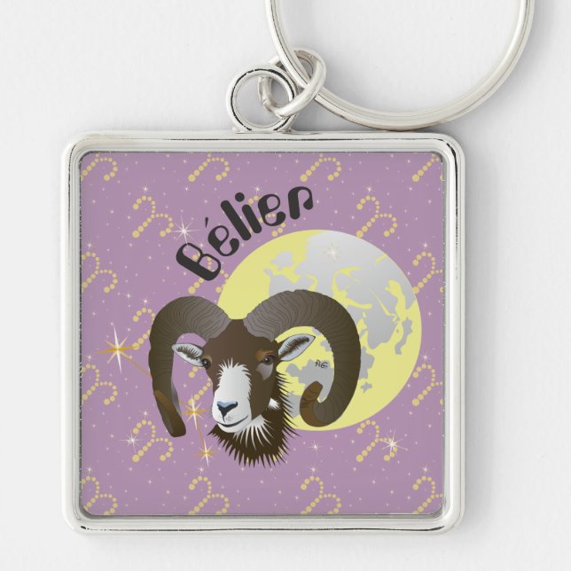 Bélier 21 mars au 20 avril Porte-clés Key Ring (Front)