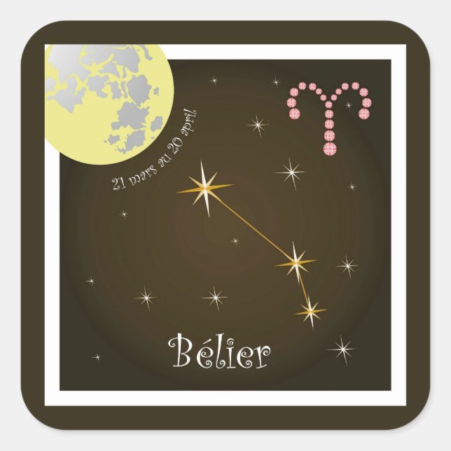 Bélier 21 mars au 20 avril sticker (Front)