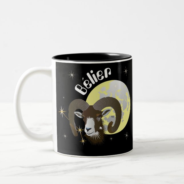 Bélier 21 mars au 20 avril Tasses Two-Tone Coffee Mug (Left)
