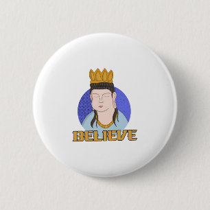 Believe 6 Cm Round Badge
