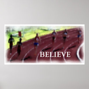 Believe Abstract Sports Poster