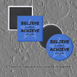 Believe achieve encouragement blue star magnet