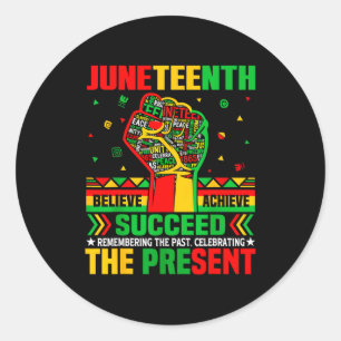Believe achieve succeed honouring the past classic round sticker