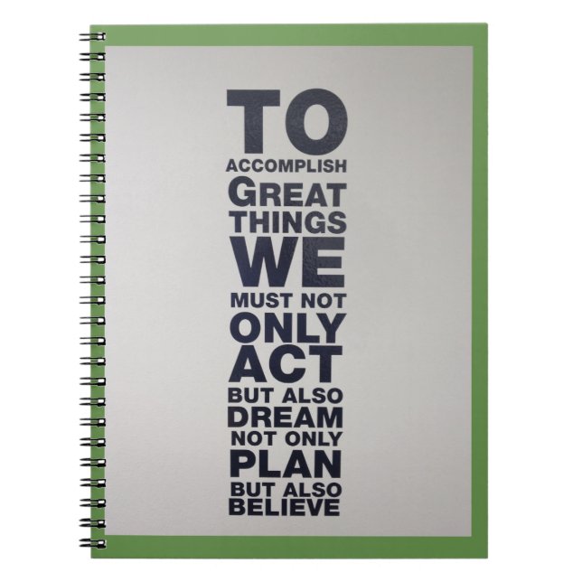 believe act notebook (Front)