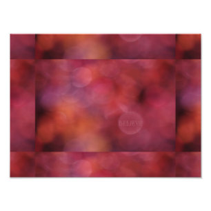 "BELIEVE": Affirmation Art, Sunrise Hues, Style #2 Photo Print