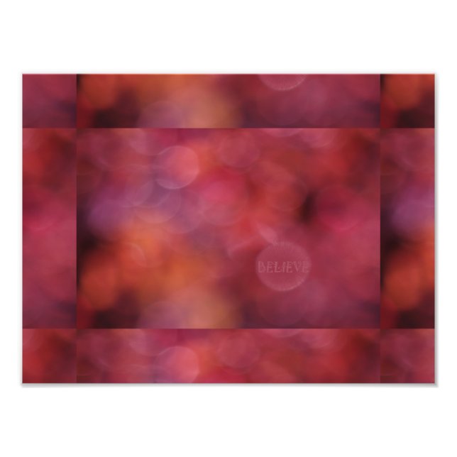 "BELIEVE": Affirmation Art, Sunrise Hues, Style #2 Photo Print (Front)