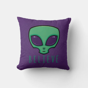 Believe Alien Head Cushion
