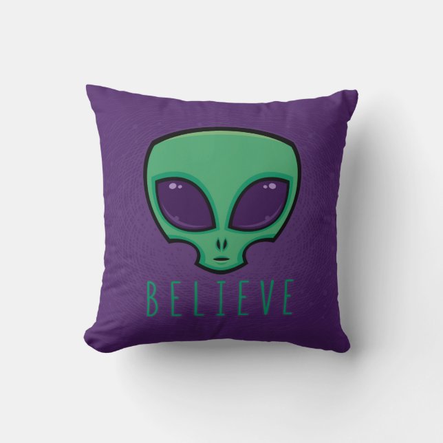 Believe Alien Head Cushion (Front)