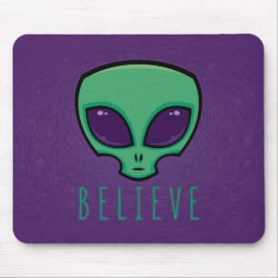 Believe Alien Head Mouse Pad