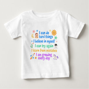 Believe and Achieve Message for Little Kids Baby T-Shirt