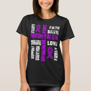 Believe And Fight Fibromyalgia  T-Shirt