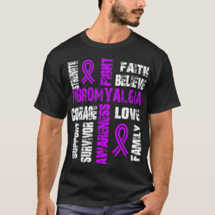 Believe And Fight Fibromyalgia T-Shirt