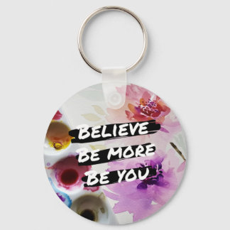 Believe Be More Be You Large Tote Bag Key Ring