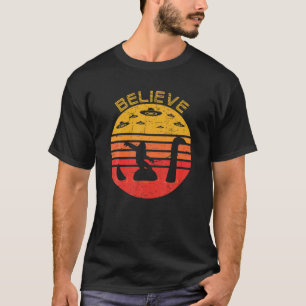 Believe Bigfoot Is Riding Loch Ness Alien Abductio T-Shirt
