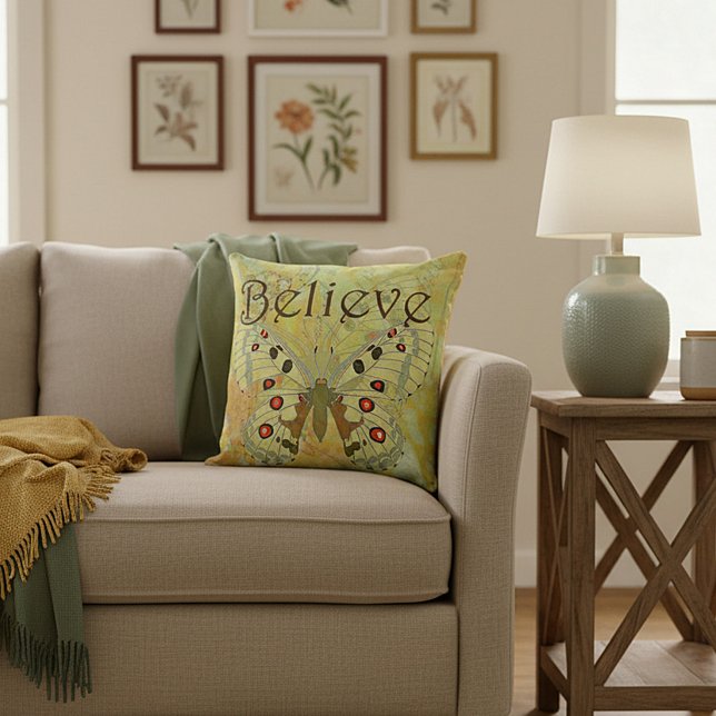 Believe butterfly cushion (Creator Uploaded)