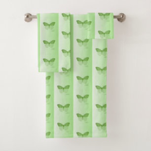 Believe Butterfly Lime Bath Towel Set