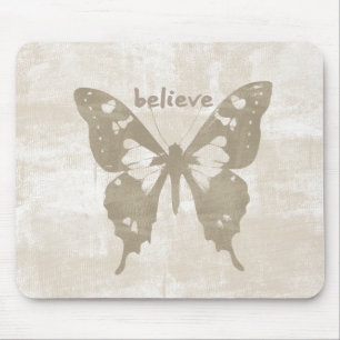Believe Butterfly Mouse Pad
