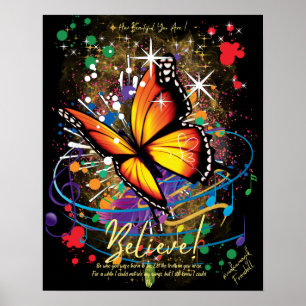 Believe Butterfly Poster