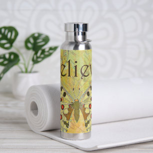 Believe butterfly water bottle