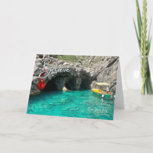 Believe Capri Italy Christmas Holiday Folded Card