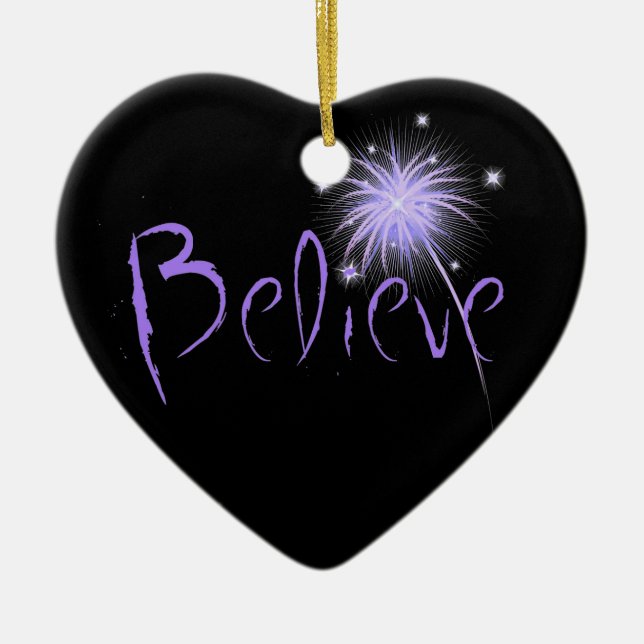 Believe Ceramic Ornament (Front)