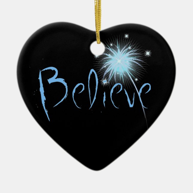 Believe Ceramic Ornament (Front)