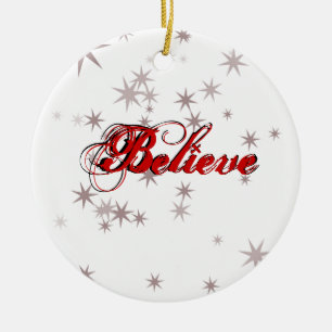 Believe Ceramic Tree Decoration