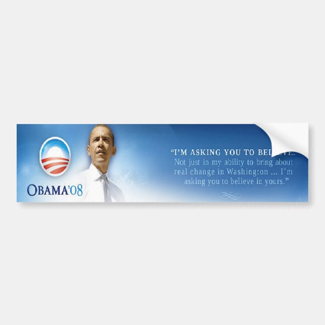 Believe Change Bumper Sticker (Front)
