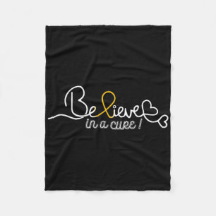 Believe Childhood Cancer Awareness Item For Women Fleece Blanket