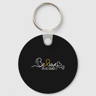 Believe Childhood Cancer Awareness Item for Women Key Ring
