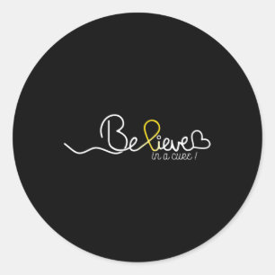 Believe- Childhood Cancer Awareness Supporter Item Classic Round Sticker