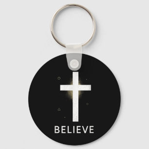 Believe - Christian Bible Quotes Religious Glaube Key Ring