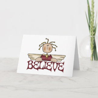 Believe Christmas Angel Christmas Card