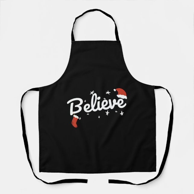 Believe Christmas, Believe in Christmas Apron (Front)