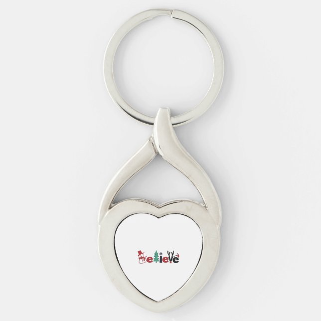 Believe Christmas Believe in Christmas Key Ring (Front)