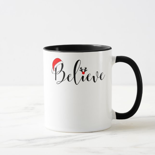 Believe Christmas Cup Xmas Graphic  (Right)