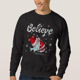 Believe Christmas Dabbing Santa Claus Sweatshirt