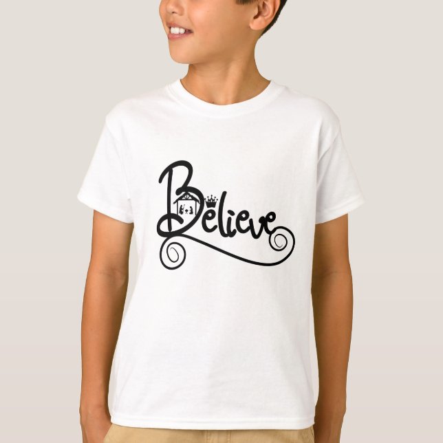 Believe Christmas Nativity T-Shirt (Front)