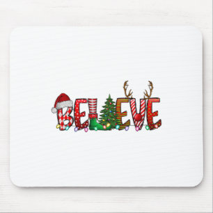 Believe Christmas Santa Claus Pyjamas Family Reuni Mouse Pad