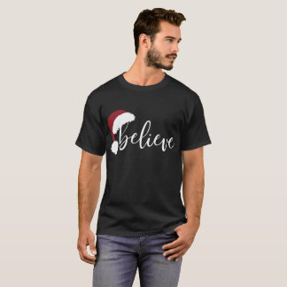 Believe Christmas Shirt | Holiday Santa Hat