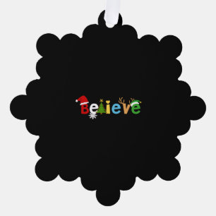 Believe (Christmas) Tree Decoration Card