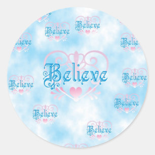 Believe Classic Round Sticker