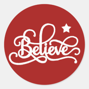 Believe classic round sticker