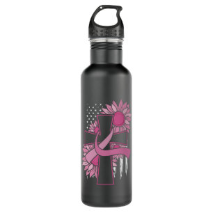 Believe Cross Christian Breast Cancer Awareness 710 Ml Water Bottle