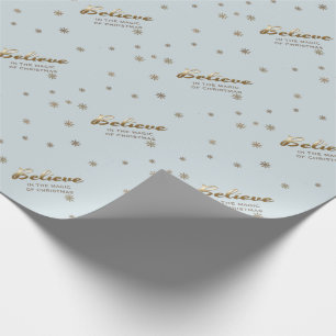 Believe. Custom Name Gift Wrapping Paper