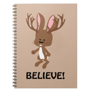 Believe! Cute Jackalope Notebook