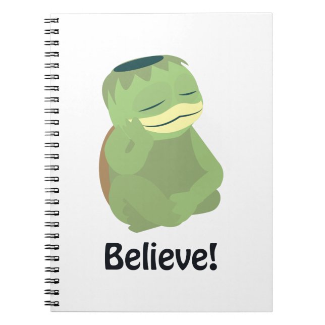Believe! Cute Kappa Notebook (Front)