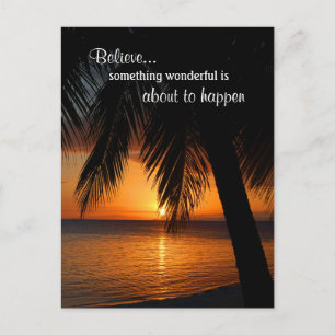 Believe Dreams Positive Thoughts Life Inspiration Postcard