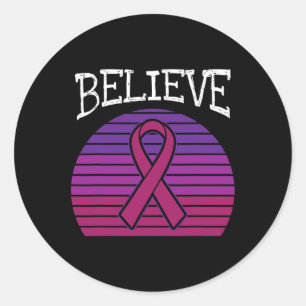 Believe Epilepsy Awareness Pancreatic Lupus Overdo Classic Round Sticker